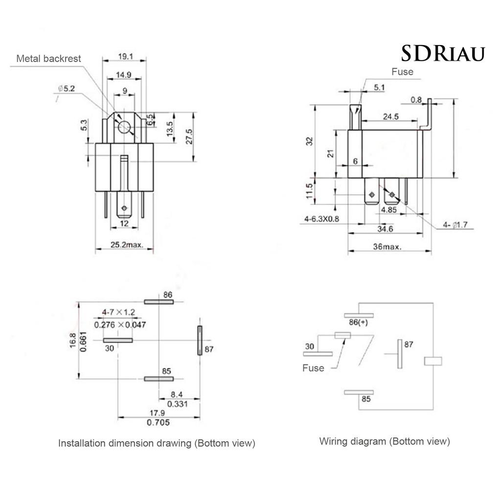 Rơ Le Cầu Chì 12v 30a Chuyên Dụng Cho Xe Hơi