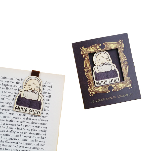 Bookmark gỗ nam châm Galileo Galilei