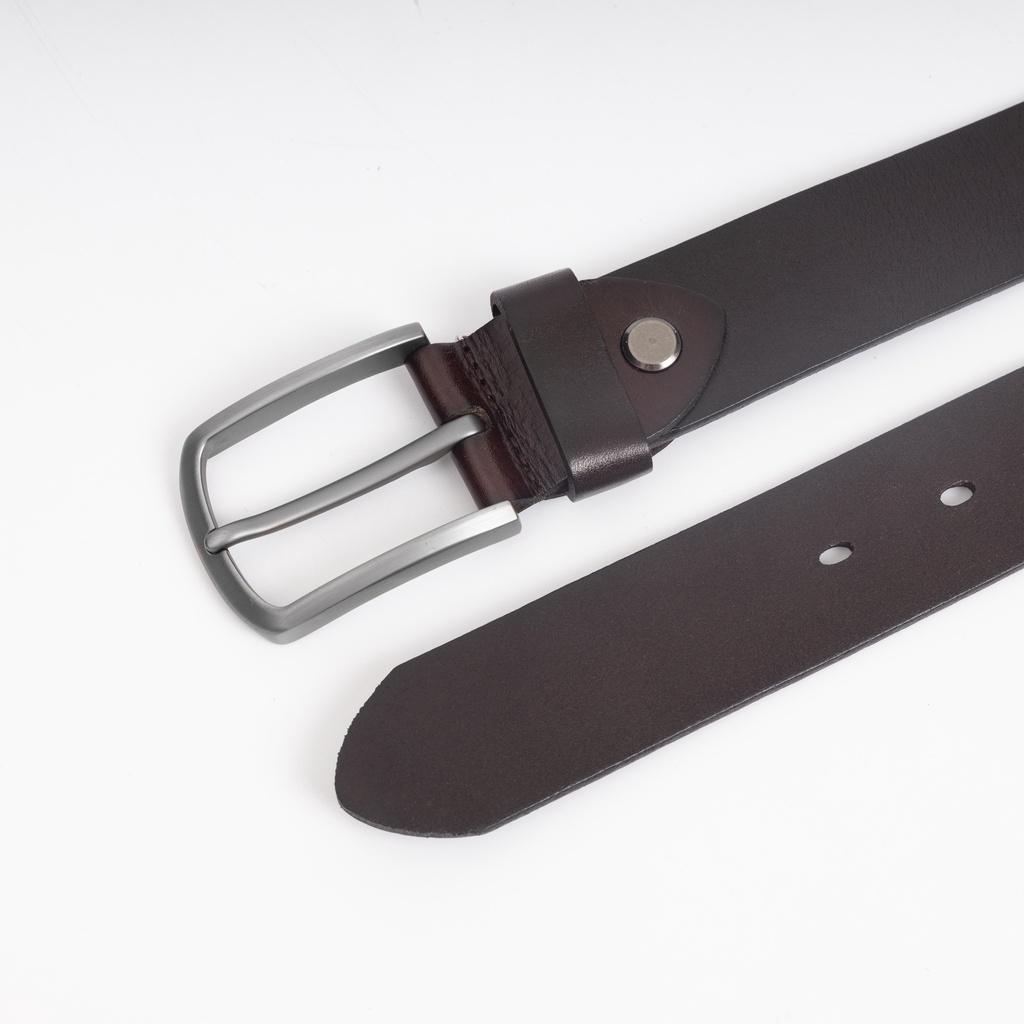 LADODI Thắt Lưng Da Bò Nguyên Miếng Thật 3.8 Cm Khóa Gài Hợp Kim Sáng Màu Thời Trang Cao Cấp Cho Nam - Bảo Hành 2 Năm