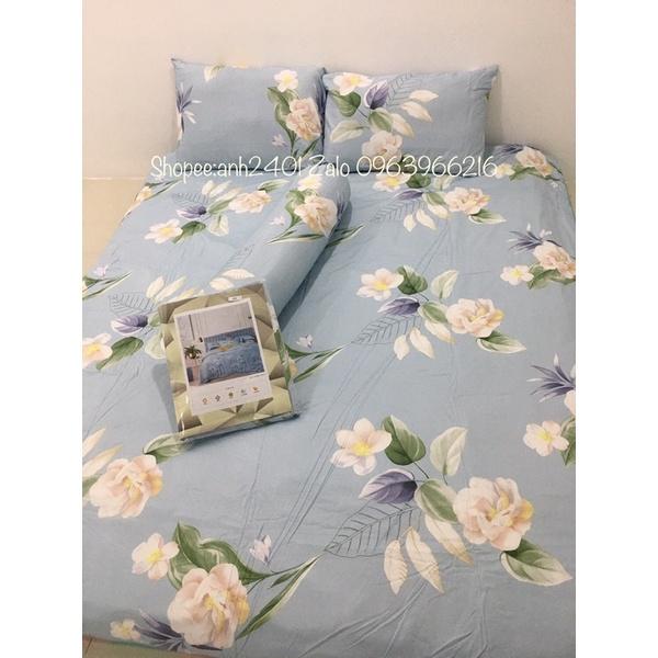 Bộ tencel 2mx2m2 ga gối cao cấp SIÊU MÁT MÈM MỊN ôm dây khoá - nệm 5-27cm