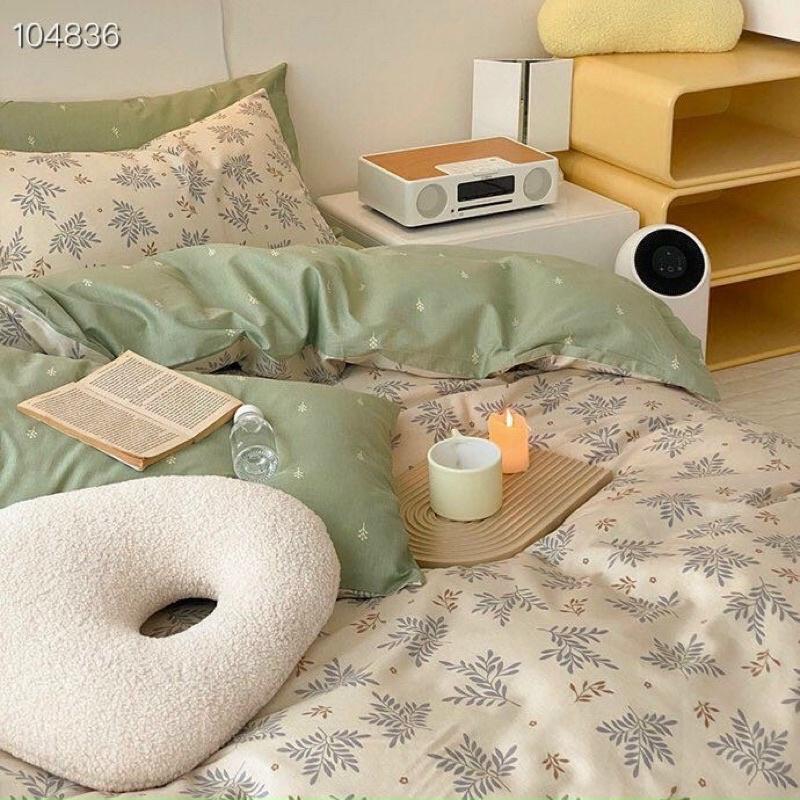 Set Cotton Living 100%cotton Hàng Nhập Khẩu Cao Cấp 4 Món Hoa Vintage