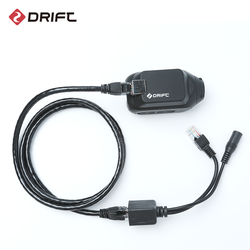 Drift Ghost N1 Camera hành động Giao diện RJ45 Điều khiển từ xa 4K Ultra HD Trực tiếp Nguồn POE Camera thể thao cho Youtube Live
