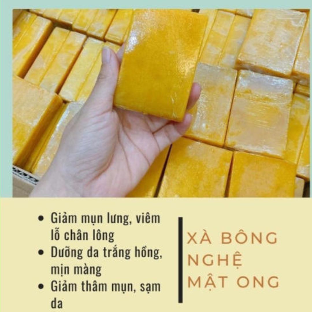 Xà bông Nghệ mật ong Sinh dược - 100g/ bánh