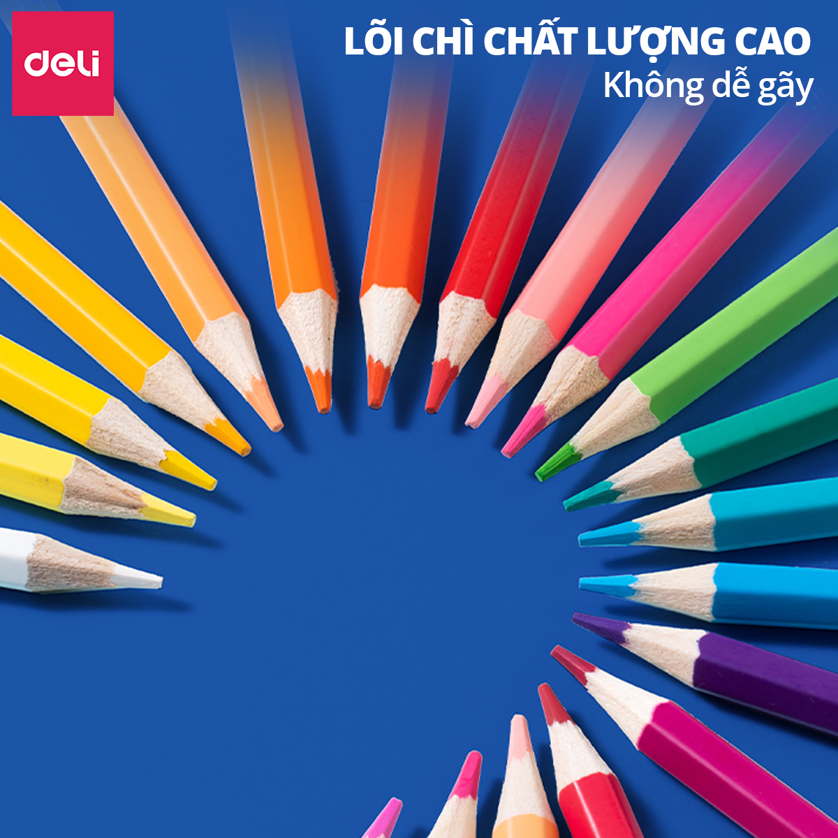 Bút Chì Màu Gốc Nước Cao Cấp Deli 24/36/48/72 Màu Hộp Thiếc - Không Dễ Gãy Tô Vẽ Tranh Chuyên Nghiệp