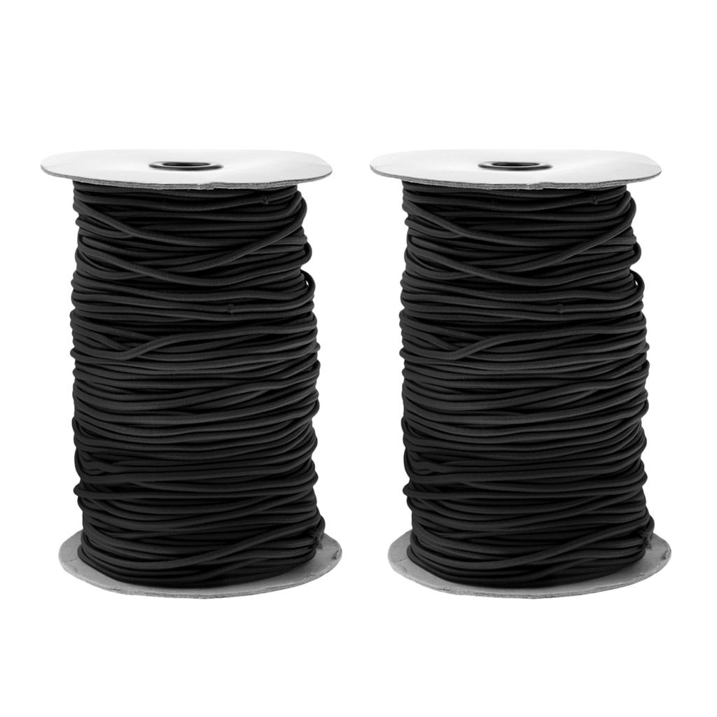 2pcs Elastic Cord Stretch Rope 2mm Rubber Rope 150m For