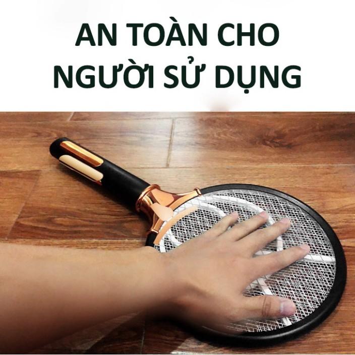 Vợt bắt muỗi, Vợt muỗi thông minh gấp gọn tự động bắt muỗi có đèn LED hiển thị pin kiêm đèn ngủ