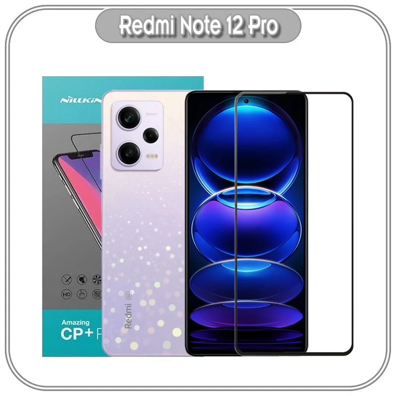 Kính cường lực Nillkin CP+ PRO cho Xiaomi Redmi Note 12 Pro FULL viền đen - Hàng Nhập Khẩu