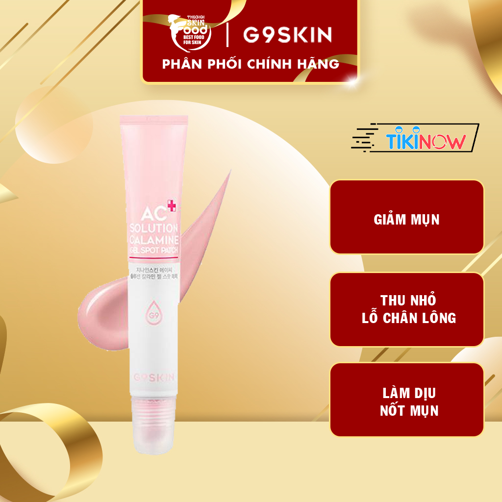 Kem Dưỡng Hỗ Trợ Giảm Mụn Giúp Giảm Sưng, Làm Dịu Nốt Mụn G9Skin AC Solution Calamine Gel Spot Patch 20g