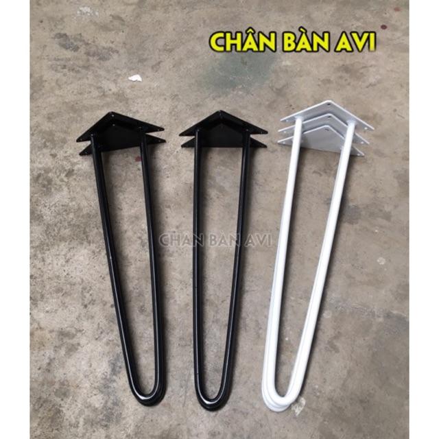 Combo 4 Chân bàn sắt hairpin cao 30cm (2 thanh sắt) tặng kèm ốc vít