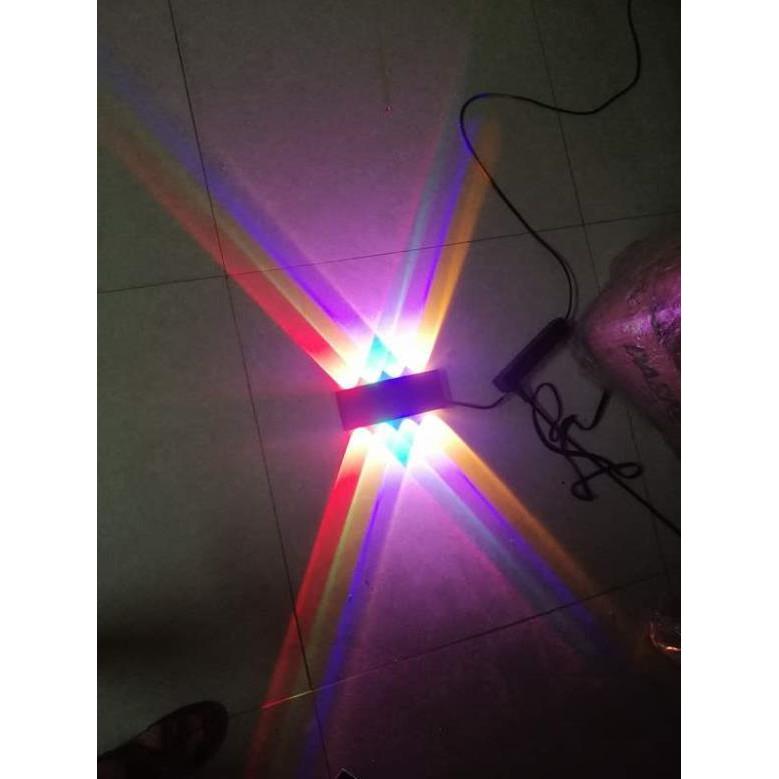 ĐÈN HẮT TƯỜNG LED CHIẾU SÁNG HAI ĐẦU 8 MẮT 4 ÁNH SÁNG