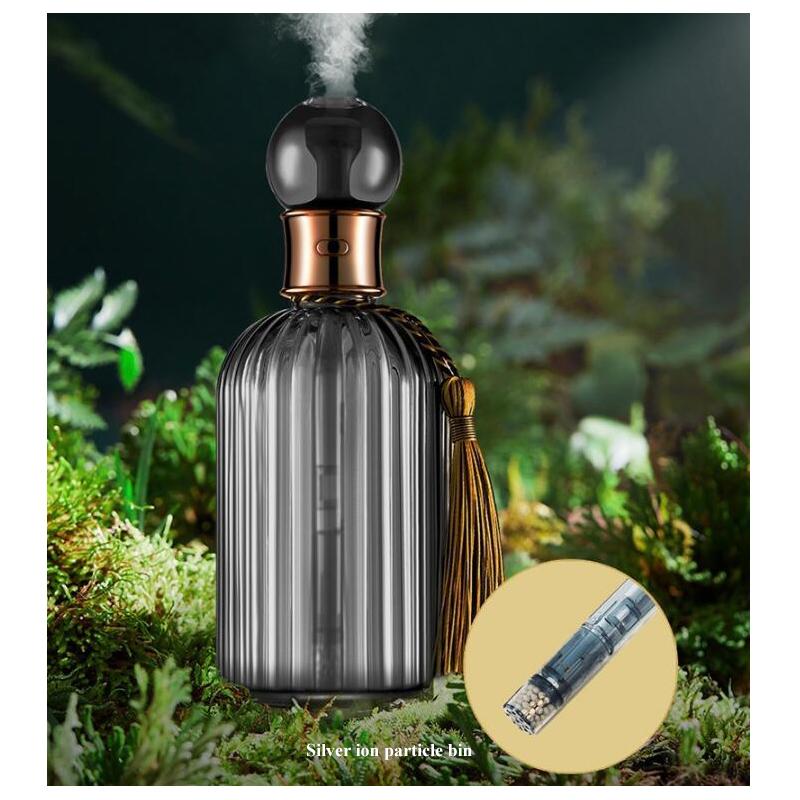 USB Máy Tạo Độ Ẩm Không Khí Kính Lọ Nước Hoa Aromatheraphy Siêu Âm Thanh Mát Phun Sương Tạo Máy Khuếch Tán Tinh Dầu Mini Di Động Xe Ô Tô Hương Ẩm