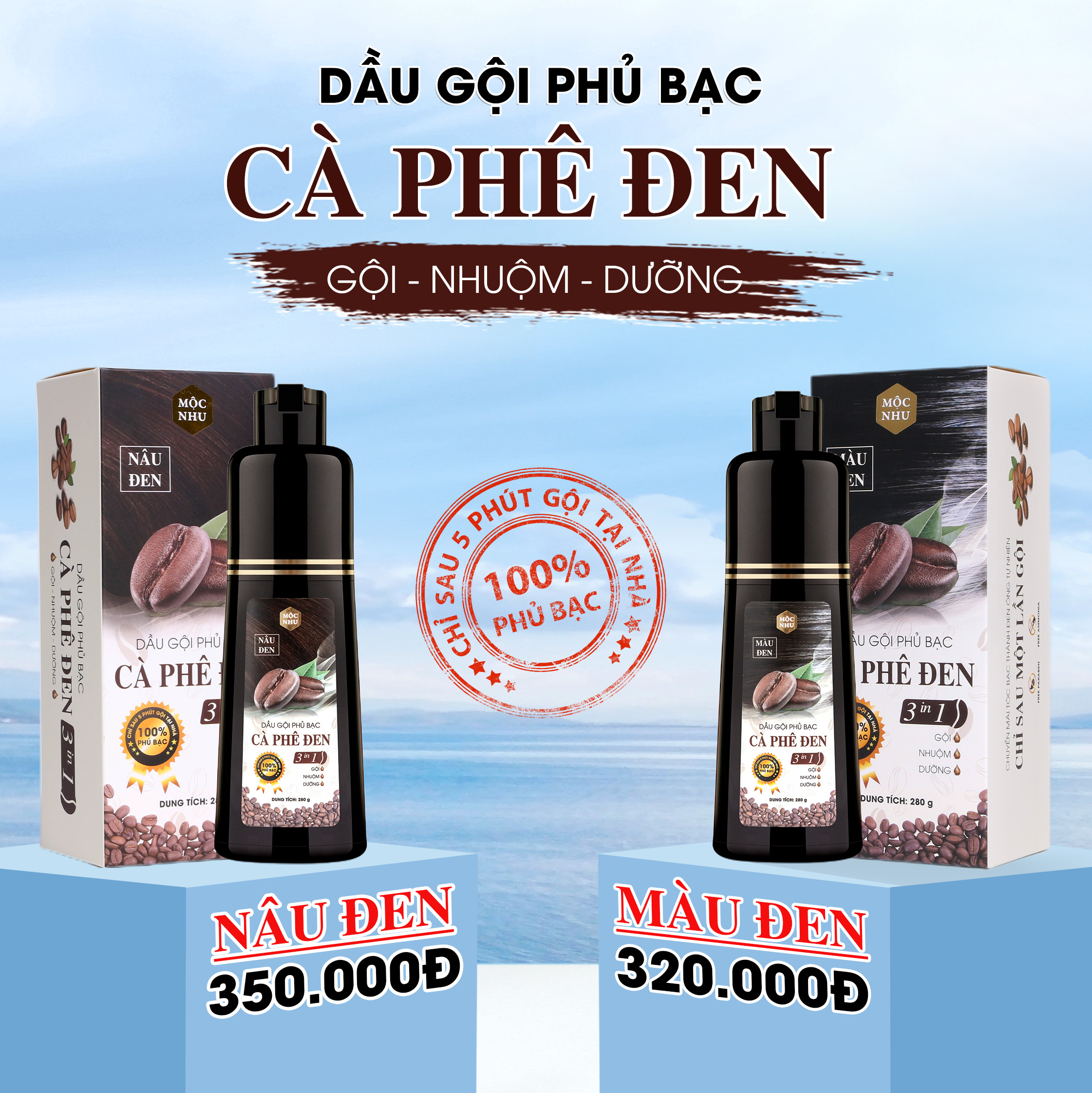 Dầu gội Hắc Sâm Mộc Nhu giúp phủ đen tóc bạc chỉ sau vài lần gội