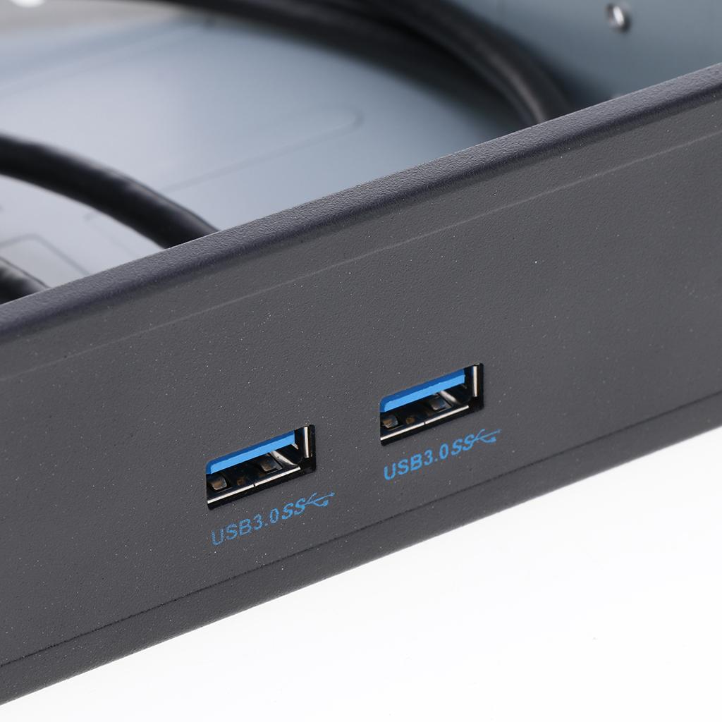 20 Pin Header Front Panel to 2 Port Audio Type C USB 3.0 A HUB