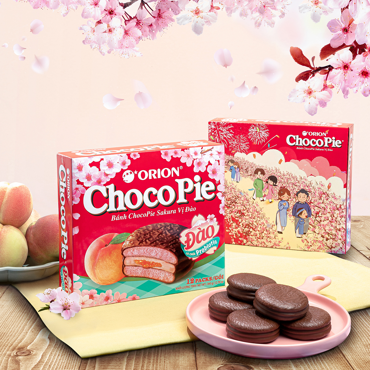 Bánh ChocoPie Sakura Vị Đào