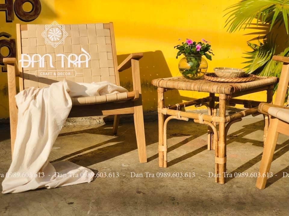 Ghế Gỗ Sồi Cao Cấp Ngoài Trời -Ghế Gỗ Sồi Decor,Thư Giãn- Nội Thất Mây Tre Đan