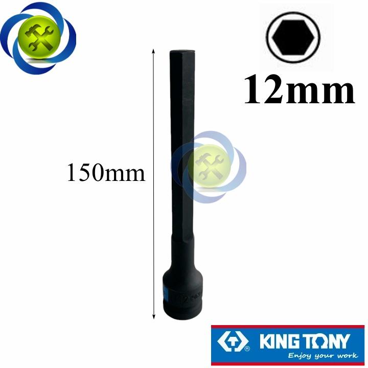 Tuýp lục giác đen 12mm Kingtony 407512 loại 1/2 dài 150mm