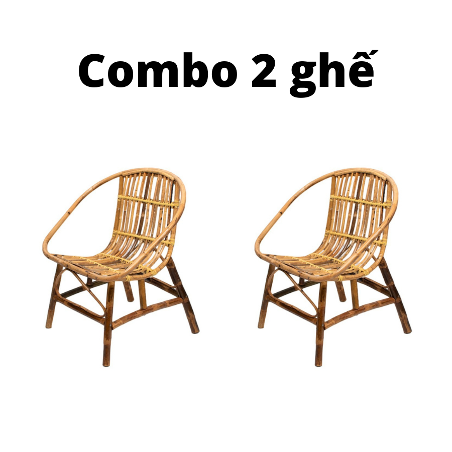 Combo Bàn ghế mây tre đan tự nhiên, phù hợp làm quán Cafe / bàn ghế ban công gia đình