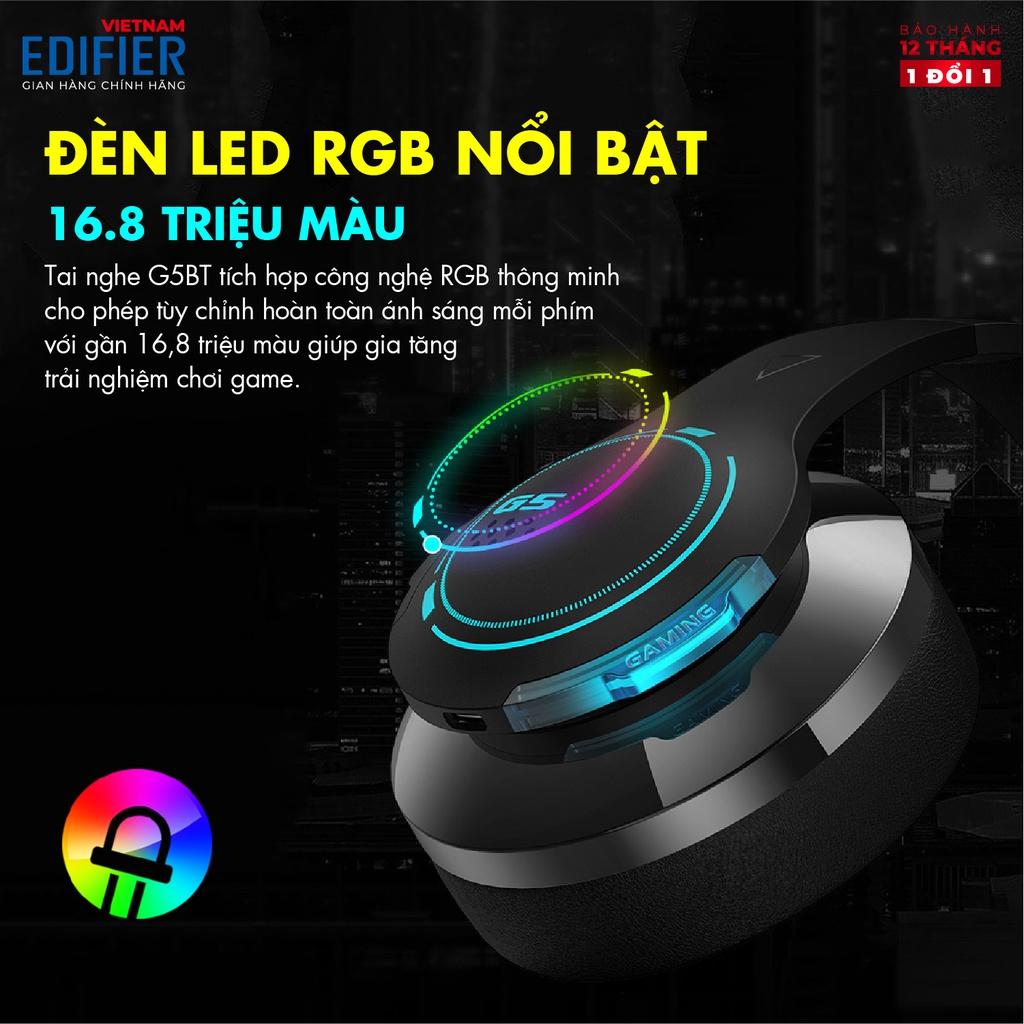 Tai nghe Gaming EDIFIER HECATE G5BT Thời lượng 40h Playtime, Đèn led RGB - Kết nối không dây và có dây - Hàng chính hãng