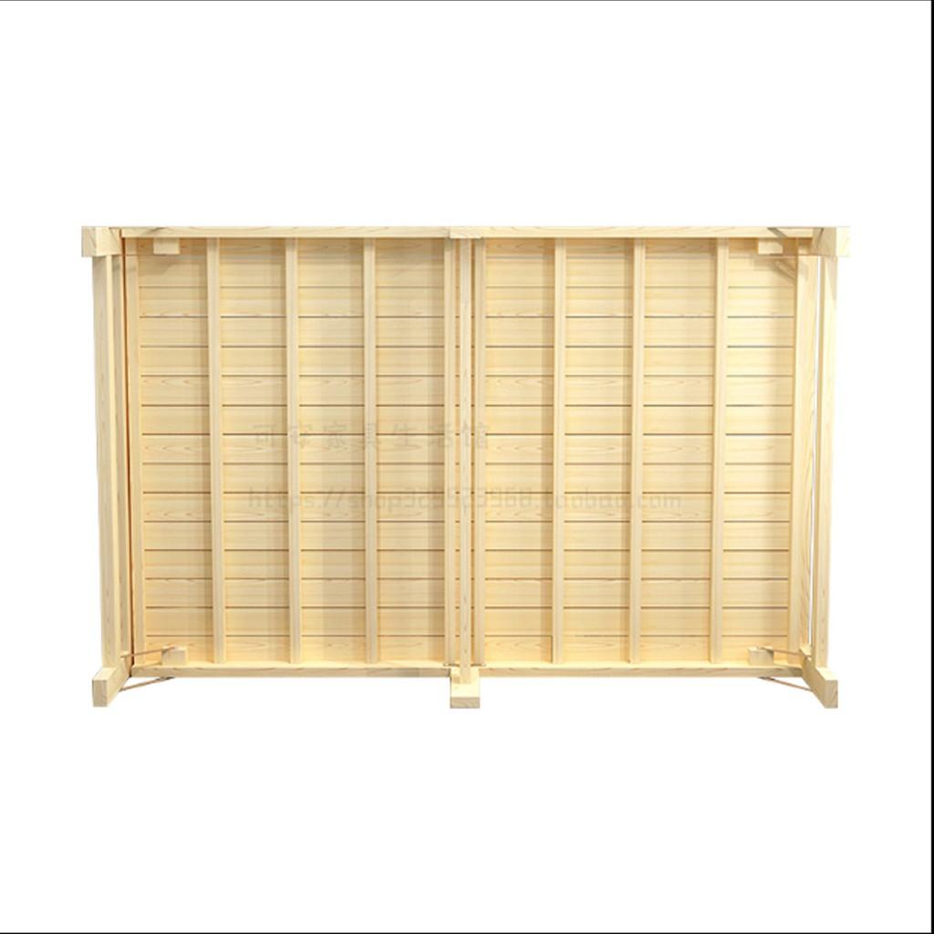 Giường xếp gỗ thông xếp gọn 120cm- giường ngủ gấp gọn