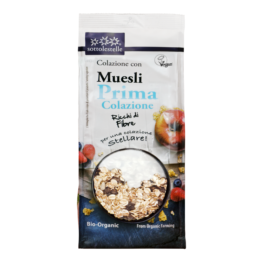 Ngũ cốc dinh dưỡng Muesli hạnh nhân hữu cơ Sottolestelle 350g Organic Almond Muesli