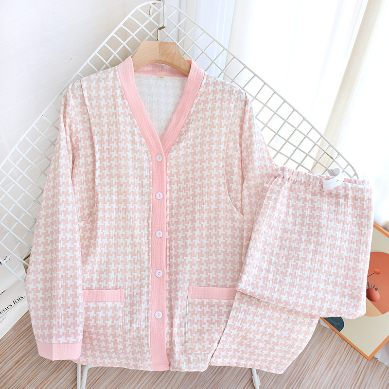 Bộ Đồ Bầu Và Sau Sinh Cổ V Chất Liệu Xô Muslin Cao Cấp Có Khe Mở Cho Con Bú Azuno