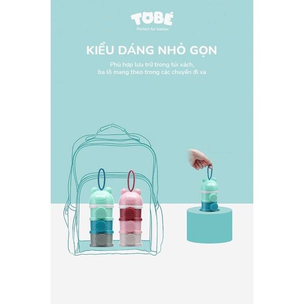 Hộp chia sữa/đồ ăn 3 tầng cho bé khi ra ngoài Tobé