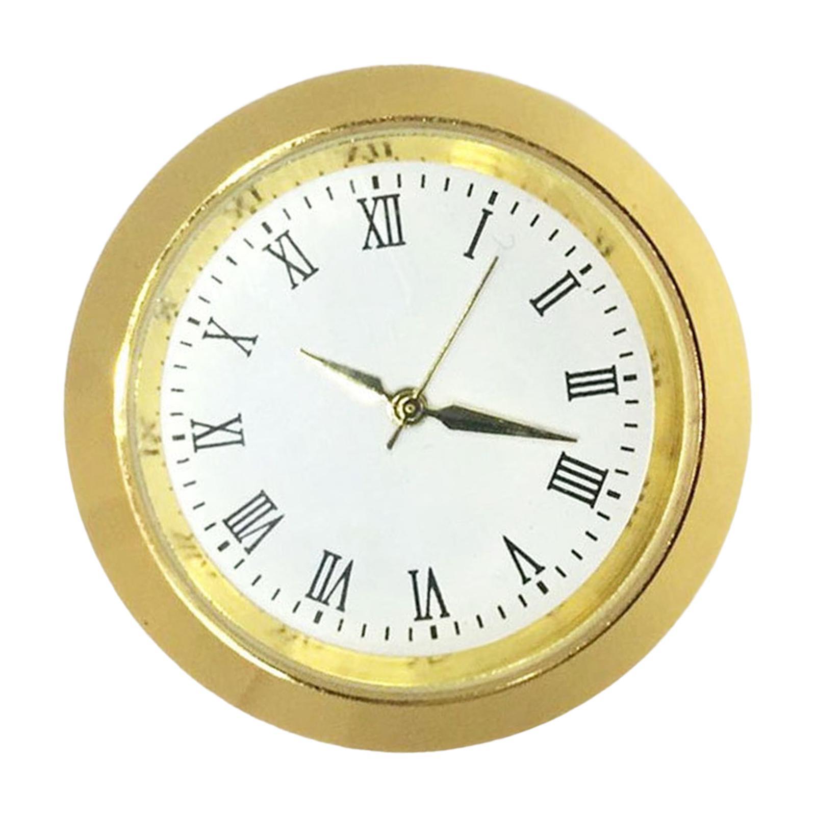 Classic Clock Insert Easy to Read Clock Face DIY Mini Clock for Desk Office