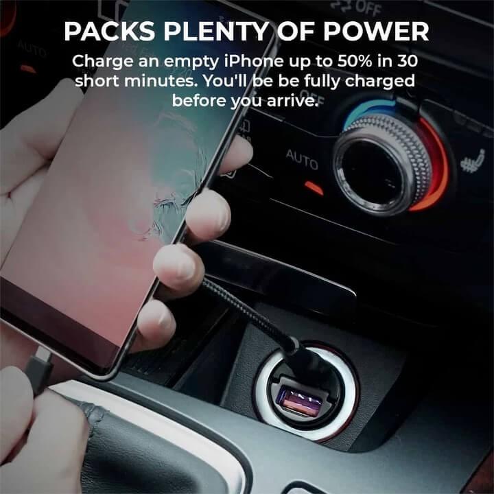 TẨU SẠC XE Ô TÔ 30W HỖ TRỢ PD VÀ QC AUKEY CC-A3 / CC-A4 - HÀNG NHẬP KHẨU