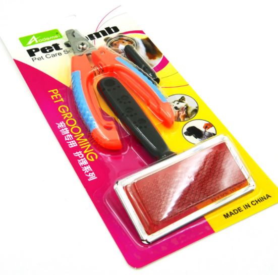 Bộ chăm sóc thú cưng kéo cắt mòng lược và còi - Genyo nail clipper 005