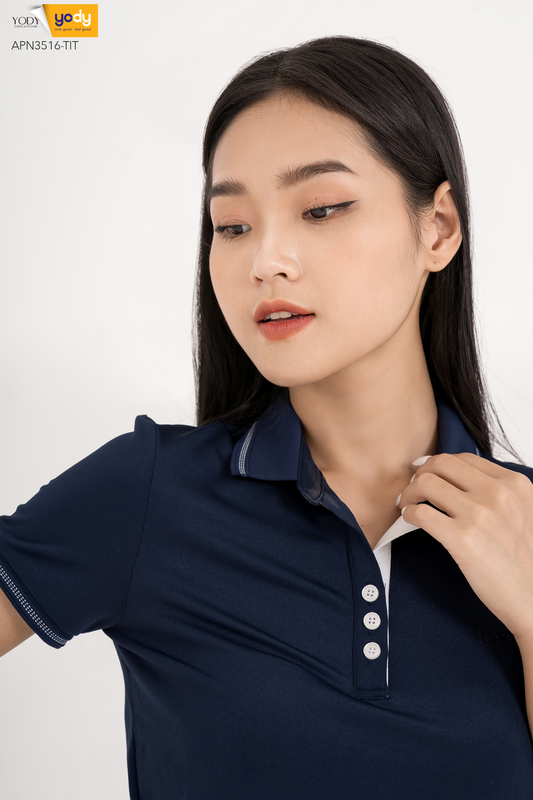 Áo Thun Polo Nữ YODY Chất Liệu Coolmax Lacoste Mền Mịn Và Thấm Hút Tốt - APN3516