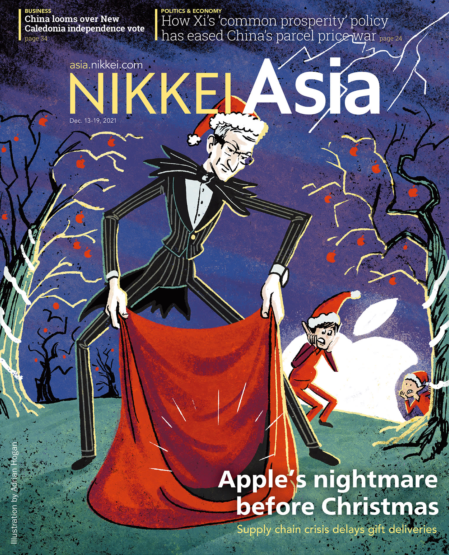 Nikkei Asian Review: Nikkei Asia - 2021: APPLE'S NIGHTMARE BEFORE CHRISTMAS - 49.21 tạp chí kinh tế nước ngoài, nhập khẩu từ Singapore