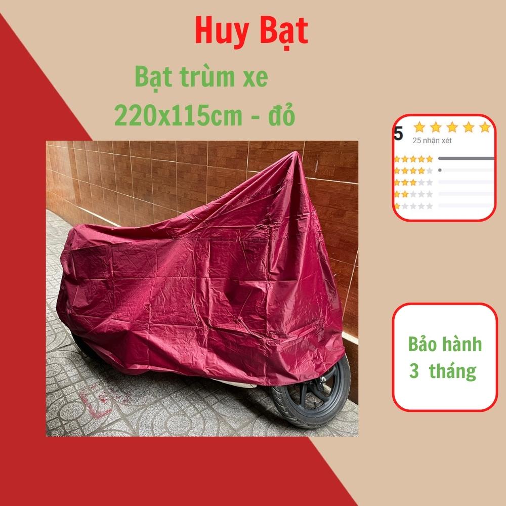 BẠT TRÙM  TẤM PHỦ TẤT CẢ CÁC LOẠI XE MÁY KÍCH THƯỚC 220x115cm , LÀM TỪ VẢI DÙ 2 DA CAO CẤP ,BỀN ,ĐẸP , CHỐNG MƯA , NẮNG ,BẢO VỆ CHIẾC XE MÁY CỦA BẠN , NGOÀI RA CÒN DÙNG ĐƯỢC ĐỂ TRÙM HÀNG HOÁ , CHỐNG TRỘM HIỆU QUẢ . – Màu Đỏ Đô