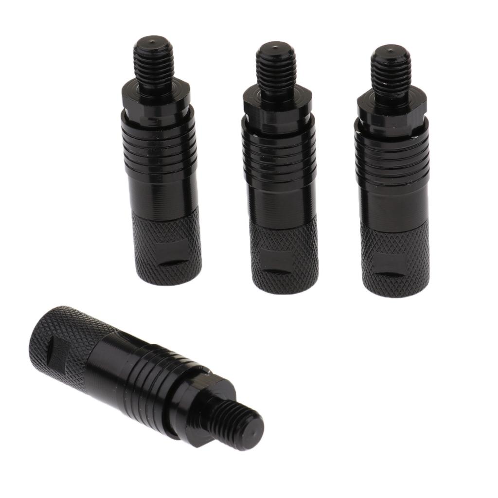 4pcs 6cm Metal Fishing Rod Pod Connector Quick Release Adapter - Black