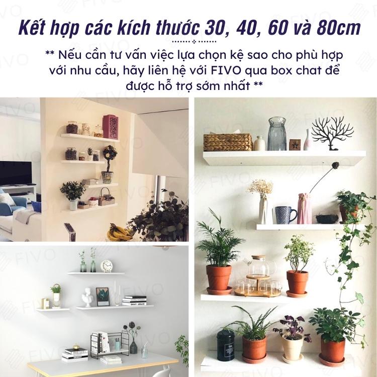 Kệ Treo Tường Trang Trí MDF Lõi Xanh Chống Ẩm FIVO FB41 Tiện Dụng Dễ Dàng Gắn Tường - Hàng Chính Hãng