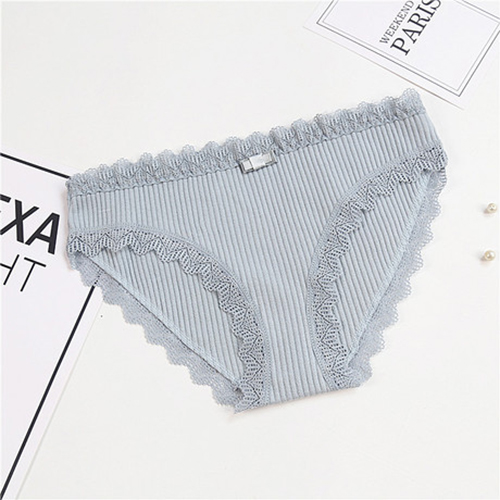 Set 4 Quần Lót Nữ Cotton Tăm Viền Ren Xuất Nhật Có Nơ LT22