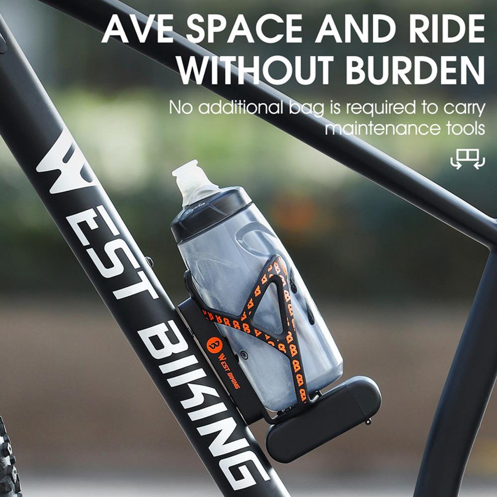 Giá đỡ chai nước WEST BIKING 3 trong 1 Đa chức năng cho xe đạp đưng cả dụng cụ sửa chữa MTB