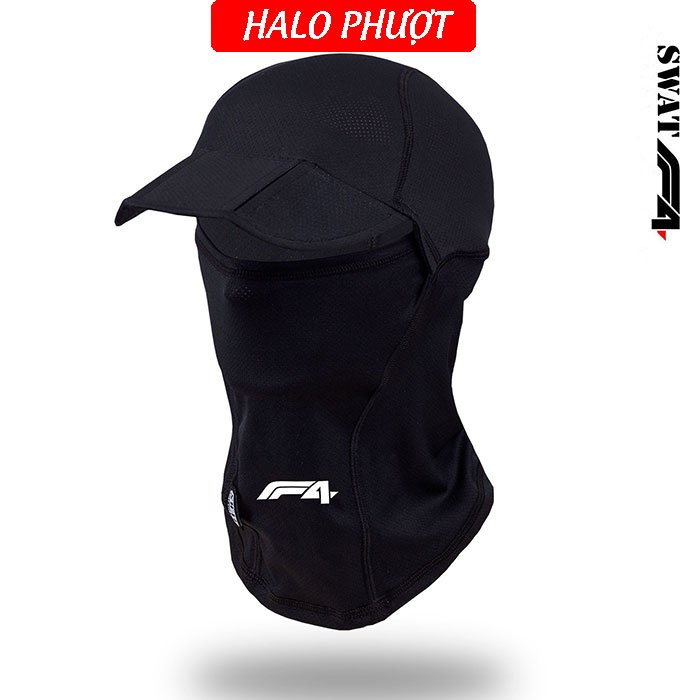 Khăn Trùm Khăn Ninja Có Lưỡi Trai Chống Nắng SWAT F4, Vải Thun Lưới Cao Cấp Siêu Thoáng Mát Co Giãn
