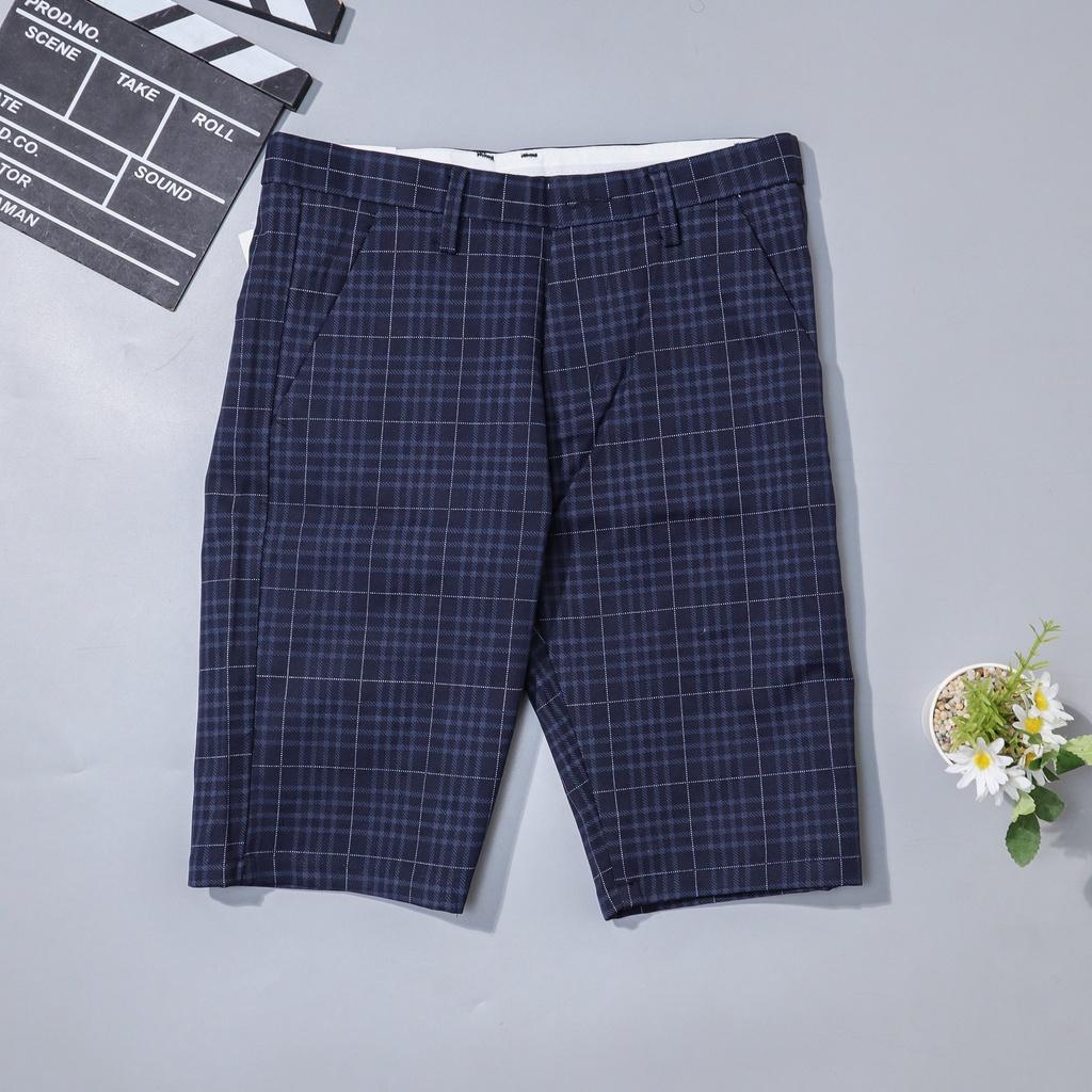 Quần Short Tây Nam dáng ôm body Chất vải cotton co giã 4 chiều hàng đẹp - Mã caro 01