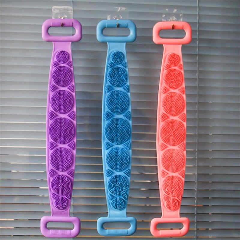 Dây Tắm Chà Lưng Silicon Dây Chà lưng Tắm 2 Mặt Massage H179