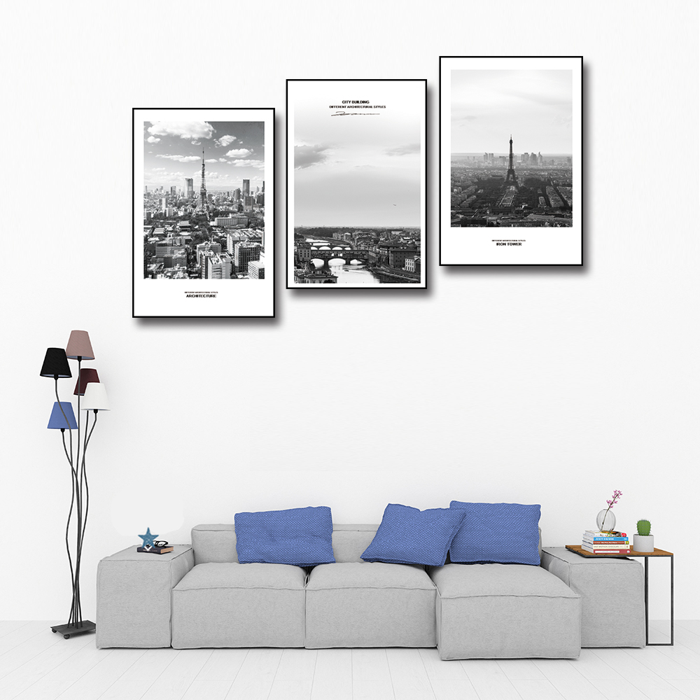 Tranh CANVAS treo tường – Bộ tranh paris cổ điển CA180 - Vải canvas kim tuyến cán PiMa - công nghệ in UV - Khung viền composite - độ bền màu 10 năm.