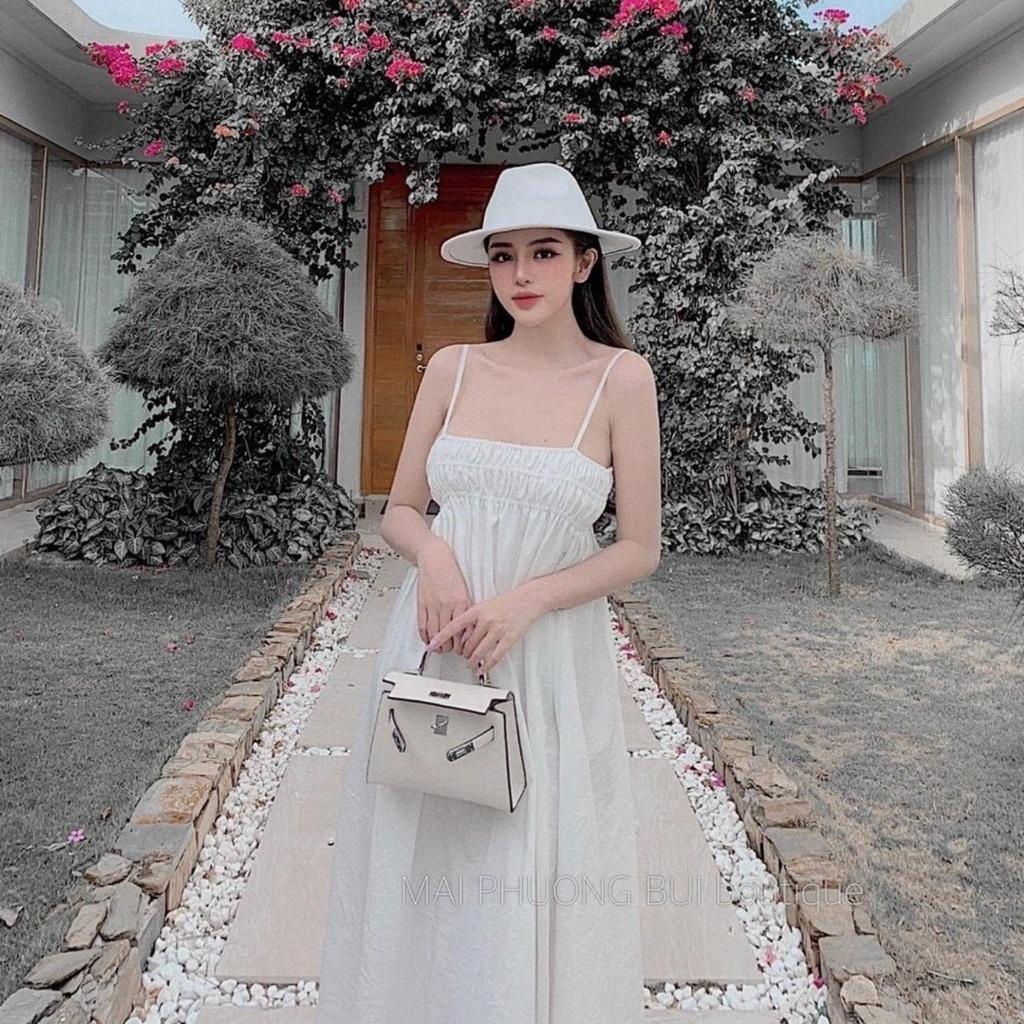 Đầm babydoll 2 dây nhún ngực có 6 màu