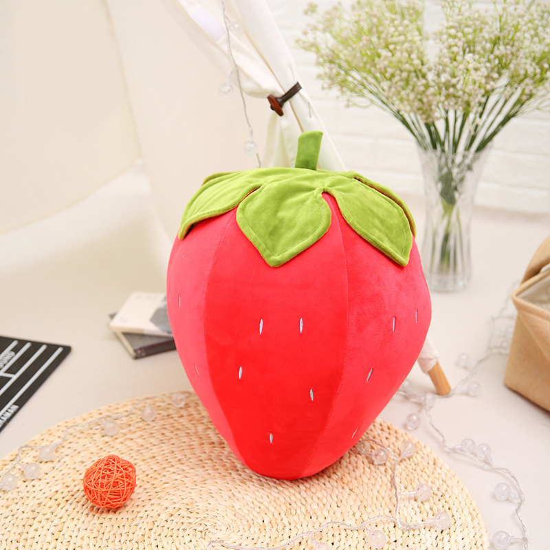 GỐI ÔM TRÁI DÂU, THÚ BÔNG GỐI TỰA LƯNG QUẢ DÂU TÂY SIÊU MỀM ÊM