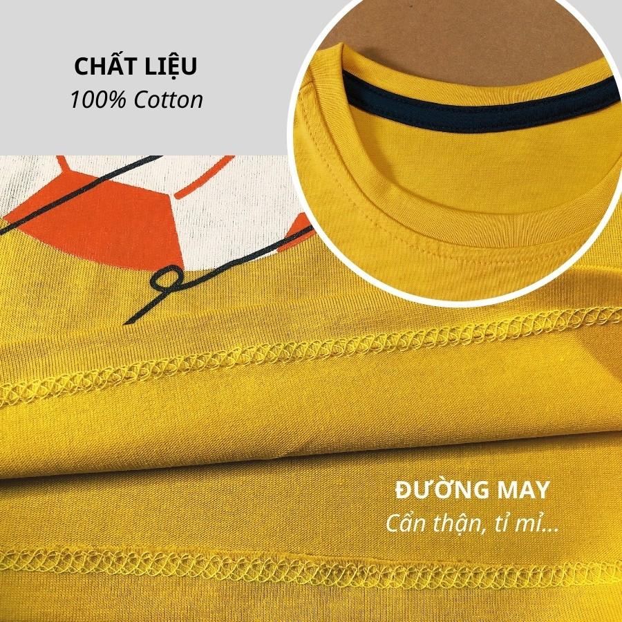 Áo thun bé trai thoáng mát thấm hút mồ hôi áo phông cho bé 1-6 tuổi cotton cao cấp KIDCATSHOP