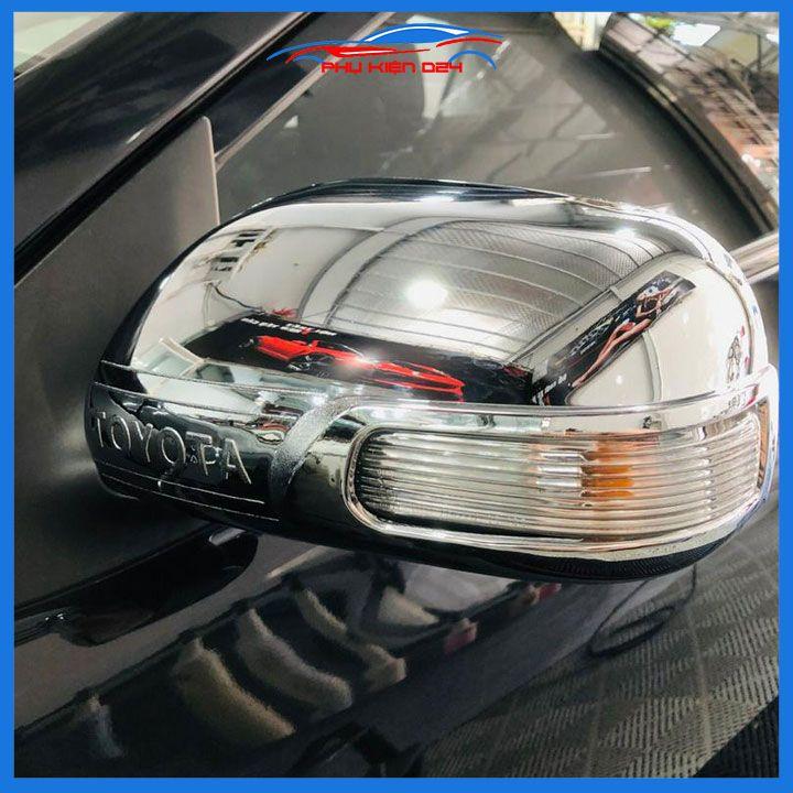 Ốp gương chiếu hậu Vios 2007-2008-2009-2010-2011-2012-2013 hở đèn xi nhan mạ crom bảo vệ chống trầy trang trí làm đẹp xe