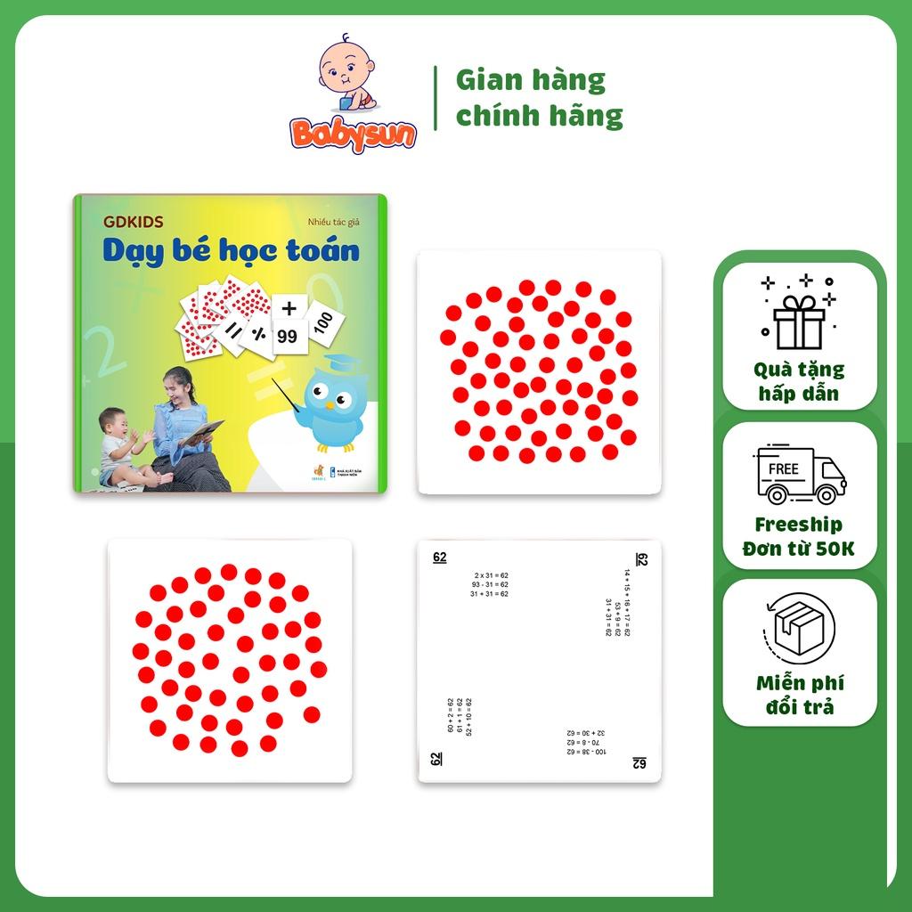 Thẻ flashcard học toán nâng cao ộ 109 thẻ  thông minh cho bé theo phương pháp glenn doman