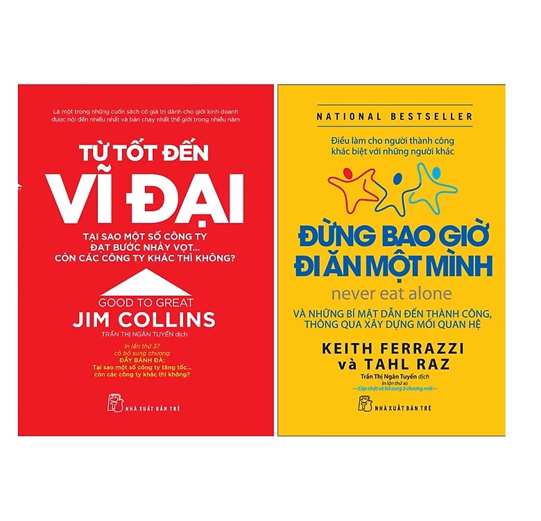 Combo Sách Kinh Tế: Từ Tốt Đến Vĩ Đại + Đừng Bao Giờ Đi Ăn Một Mình (Bộ sách giúp bạn một bước đi tới thành công/ Tặng kèm Bookmark Happy Life)