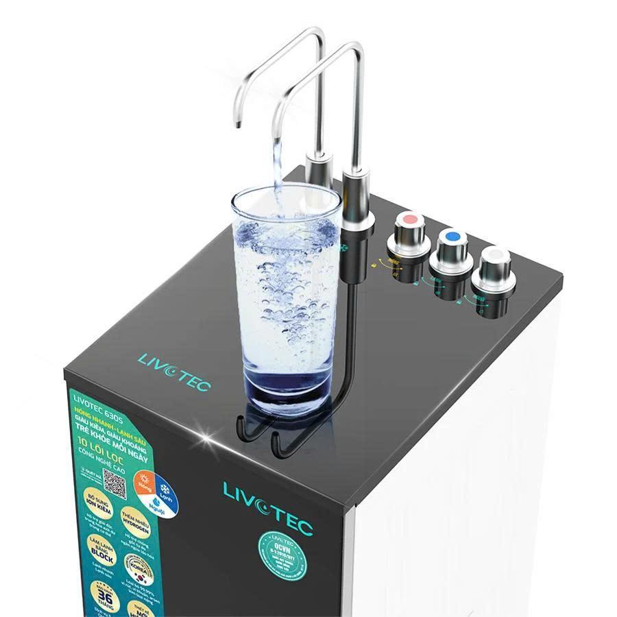 [ TẶNG BỘ LÕI] Máy Lọc Nước Nóng Lạnh RO Livotec 630S, Bổ Sung Hydrogen &amp; Khoáng Chất,