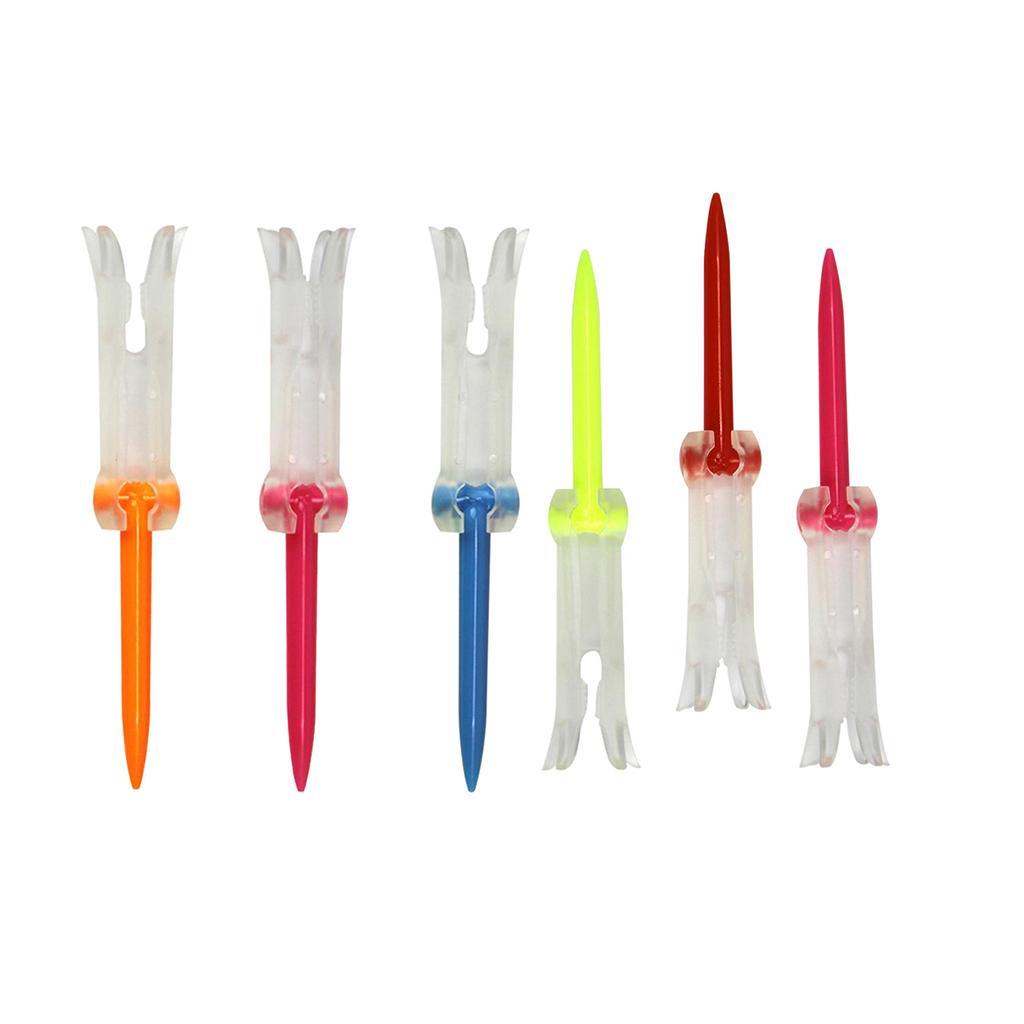 6Pcs Rubber Golf Tees 85mm Unbreakable Golf