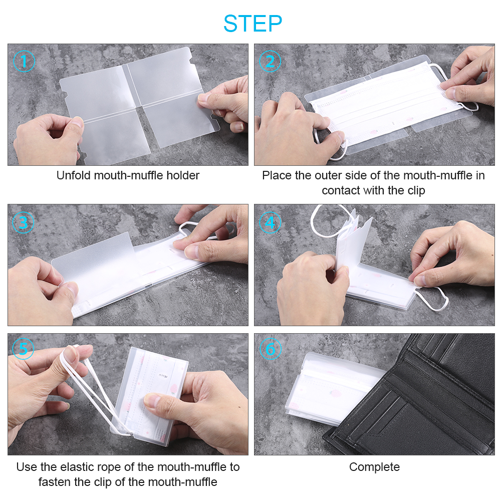 20 Túi kẹp đựng khẩu trang bằng nhựa PP tiện dụng