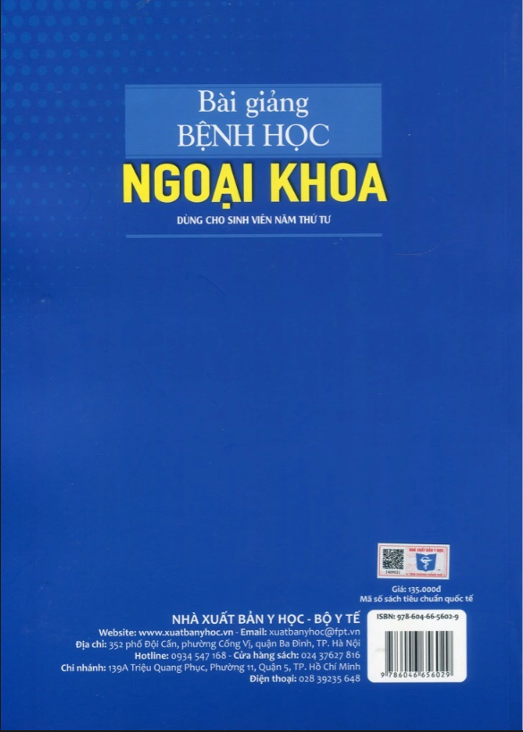 BENITO - Bài giảng bệnh học ngoại khoa (Dùng cho sinh viên năm thứ tư)